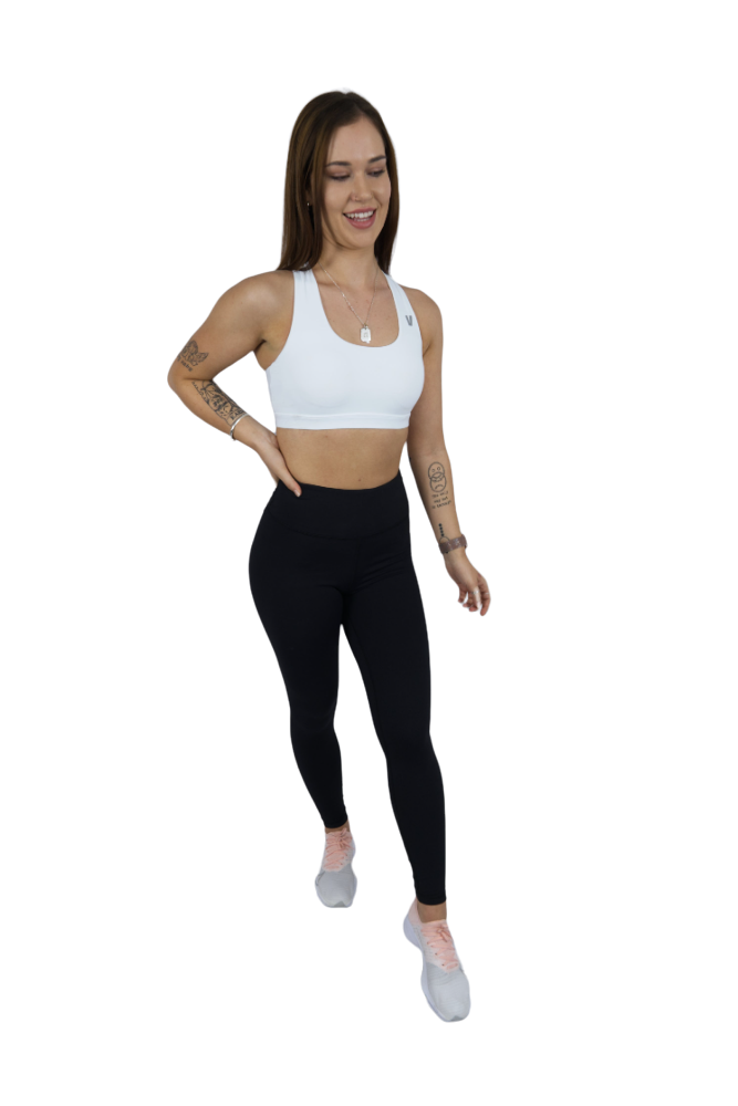 Free Flow Sports Bra - White
