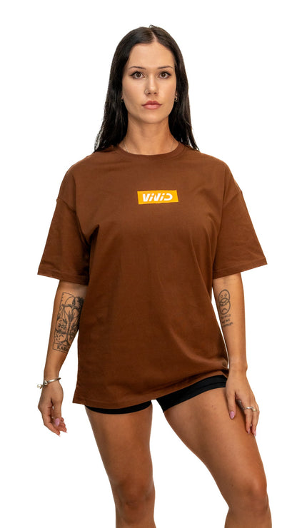 VIVID Oversize Box Tee - Unisex - Desert Brown