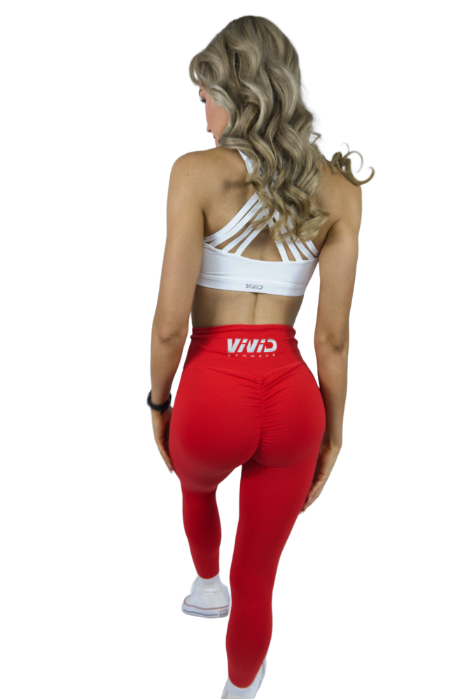 Classic Scrunch Leggings - Red