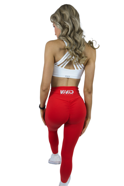 Classic Scrunch Leggings - Red