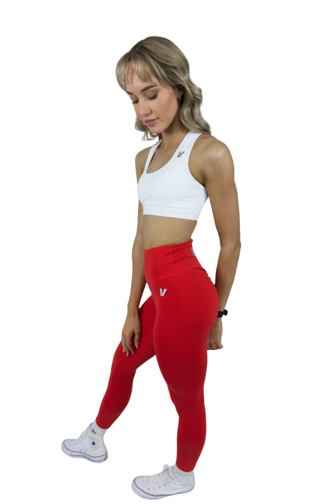 Classic Scrunch Leggings - Red