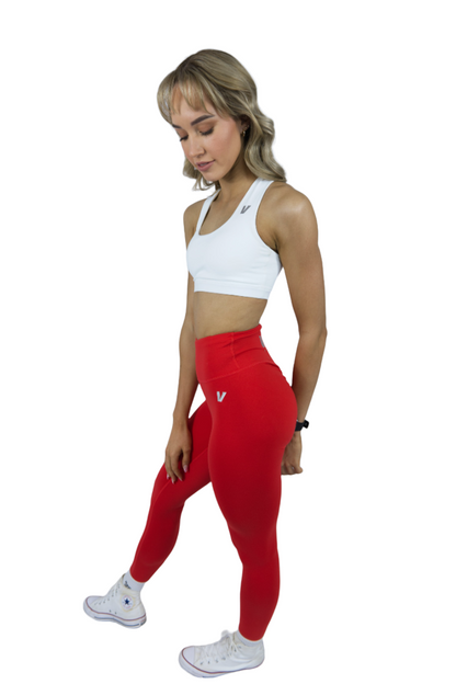 Classic Scrunch Leggings - Red