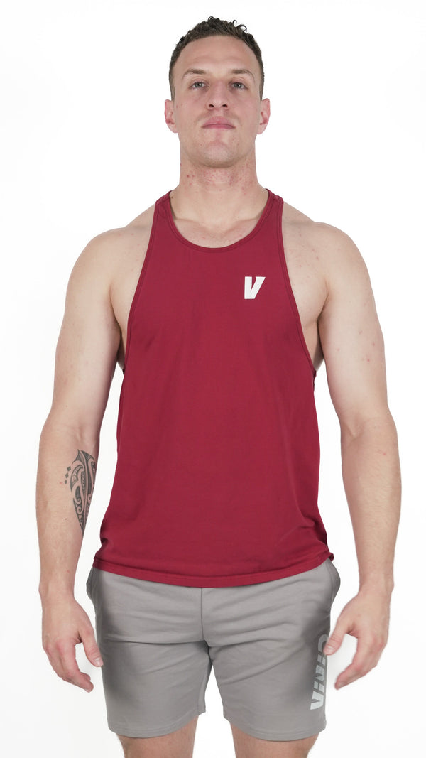 Y Back Singlet - Red
