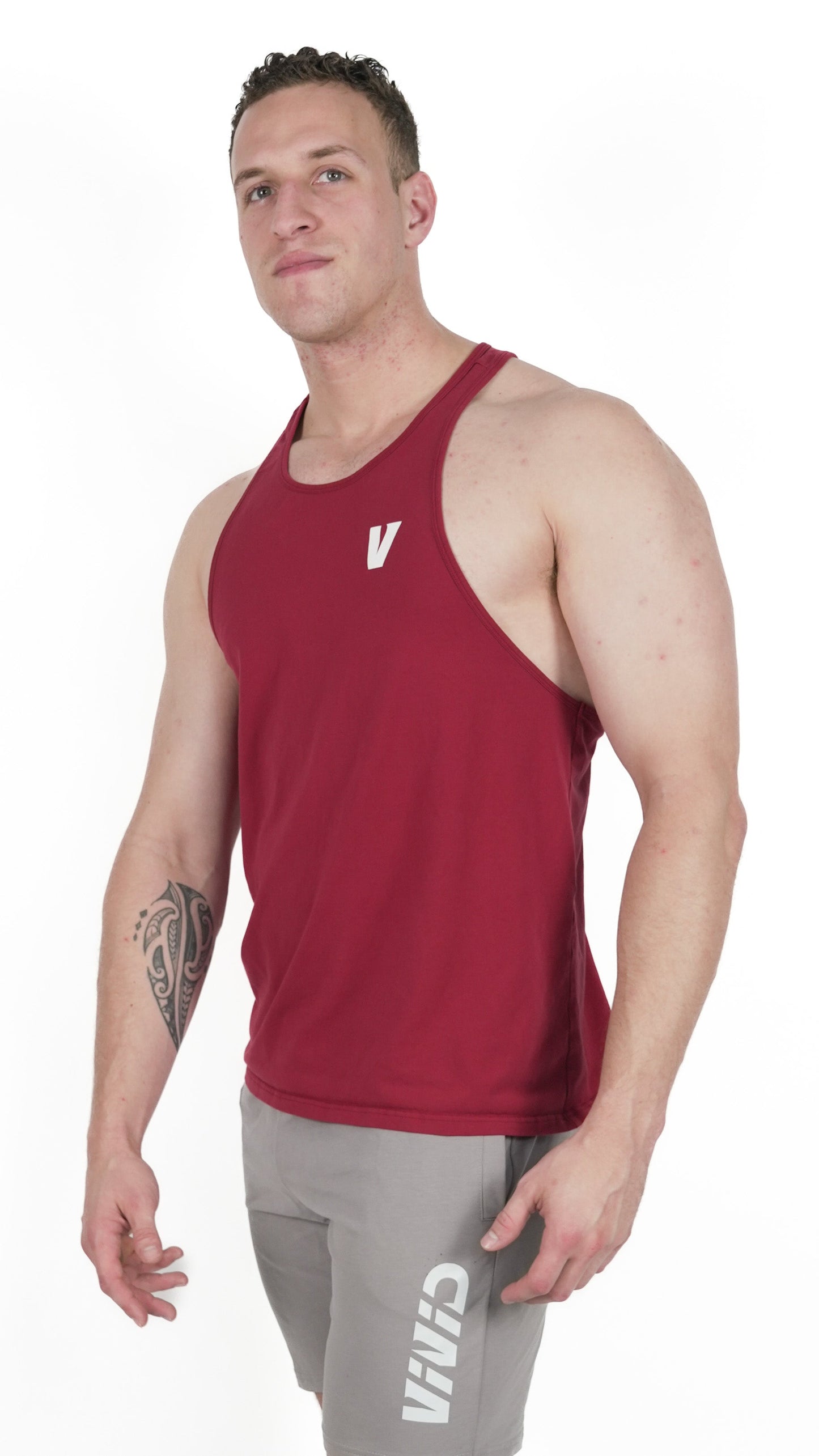Y Back Singlet - Red
