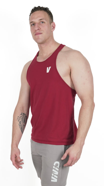 Y Back Singlet - Red