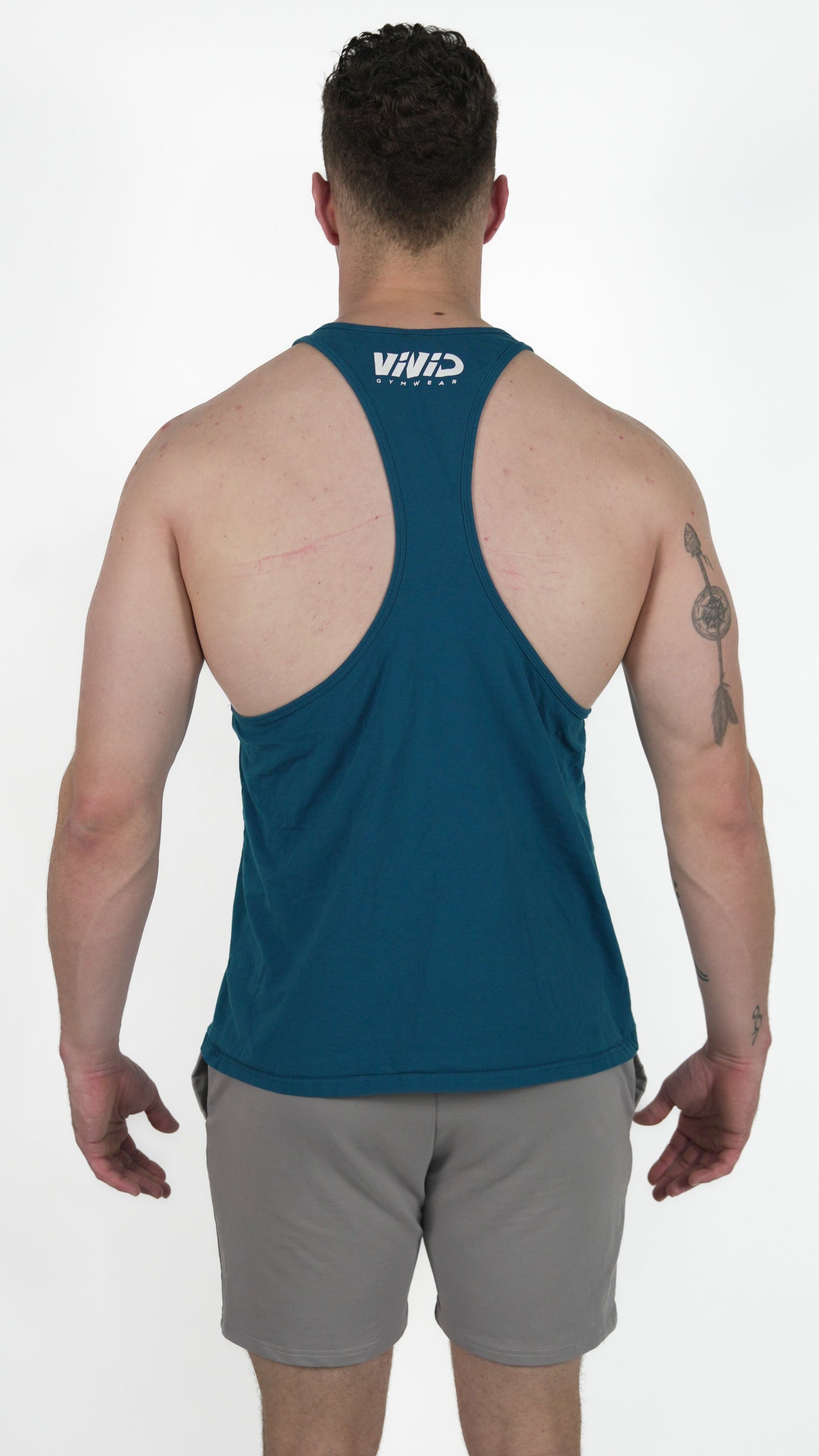 Y Back Singlet - Blue