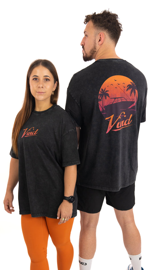 VIVID Oversize Miami Tee - Unisex - Black