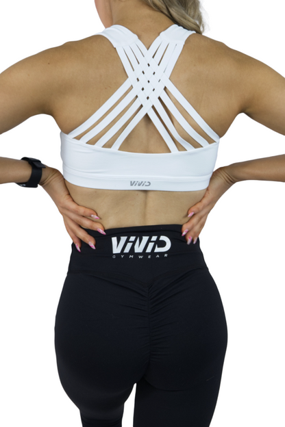 Free Flow Sports Bra - White