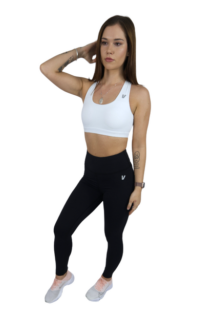 Free Flow Sports Bra - White