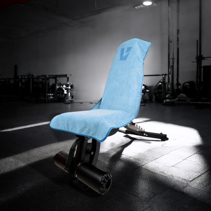 VIVID hooded gym towel in light blue