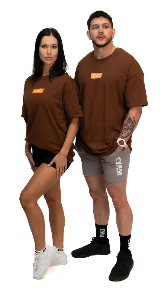 VIVID Oversize Box Tee - Unisex - Desert Brown