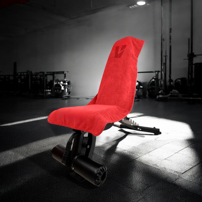 VIVID hooded gym towel in red