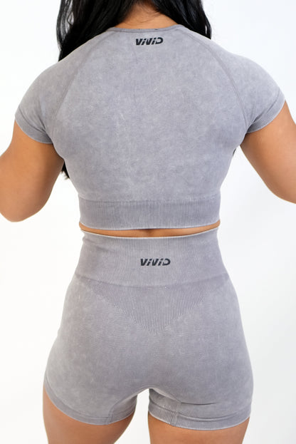 Vivid Seamless Top - Grey