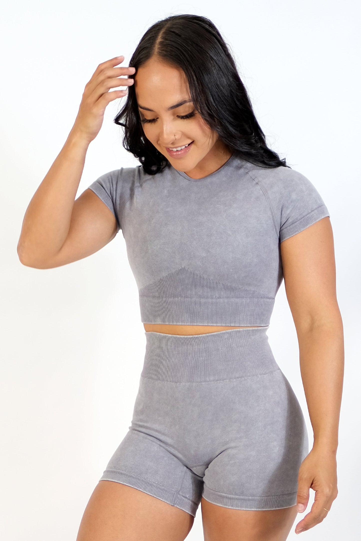 Vivid Seamless Top - Grey