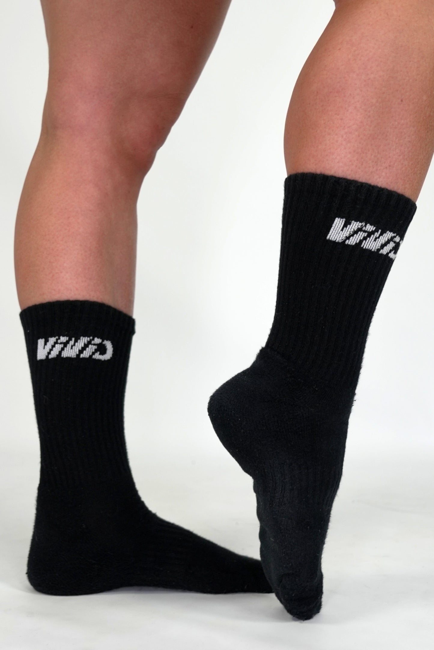 Black Cotton Crew Socks - 3Pk - Unisex