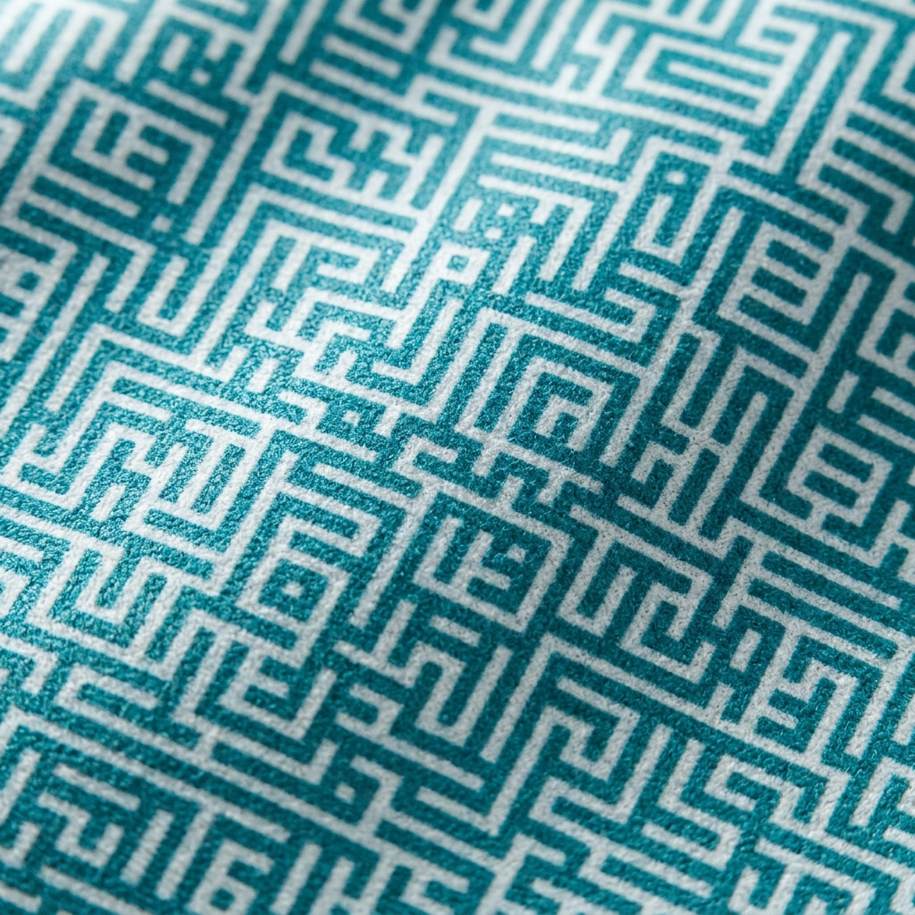 Illustration of printed suede microfibre fabric