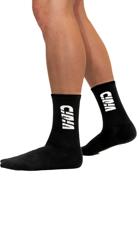 Black Cotton Crew Sock V2 - 3Pk - Unisex